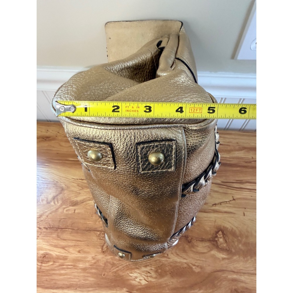 Rare Mulberry Bayswater Metallic Gold Leather Braided Handle Bag Vintage Y2K - Picture 8 of 16
